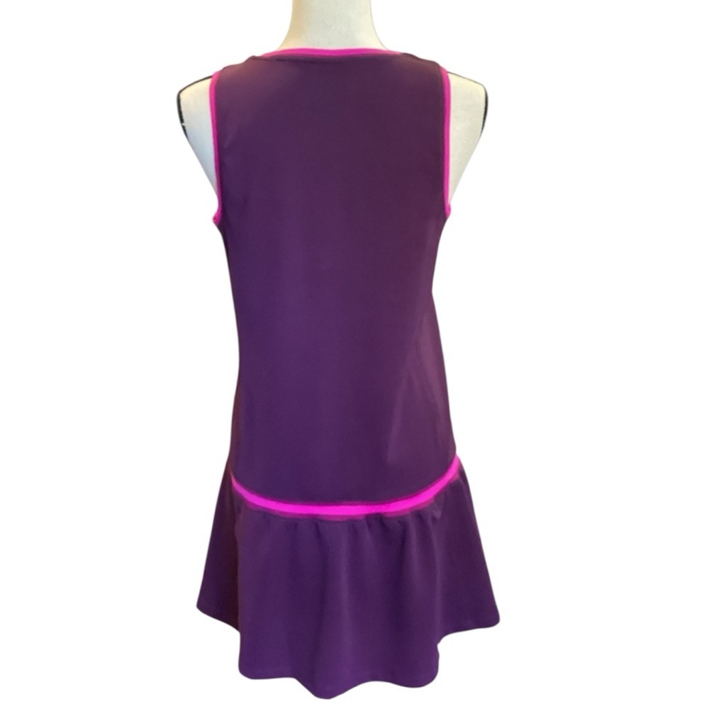 New Balance NB Dry Tennis Dress Plum Pink Trim Drop Waist Athletic Medium - Picture 11 of 15